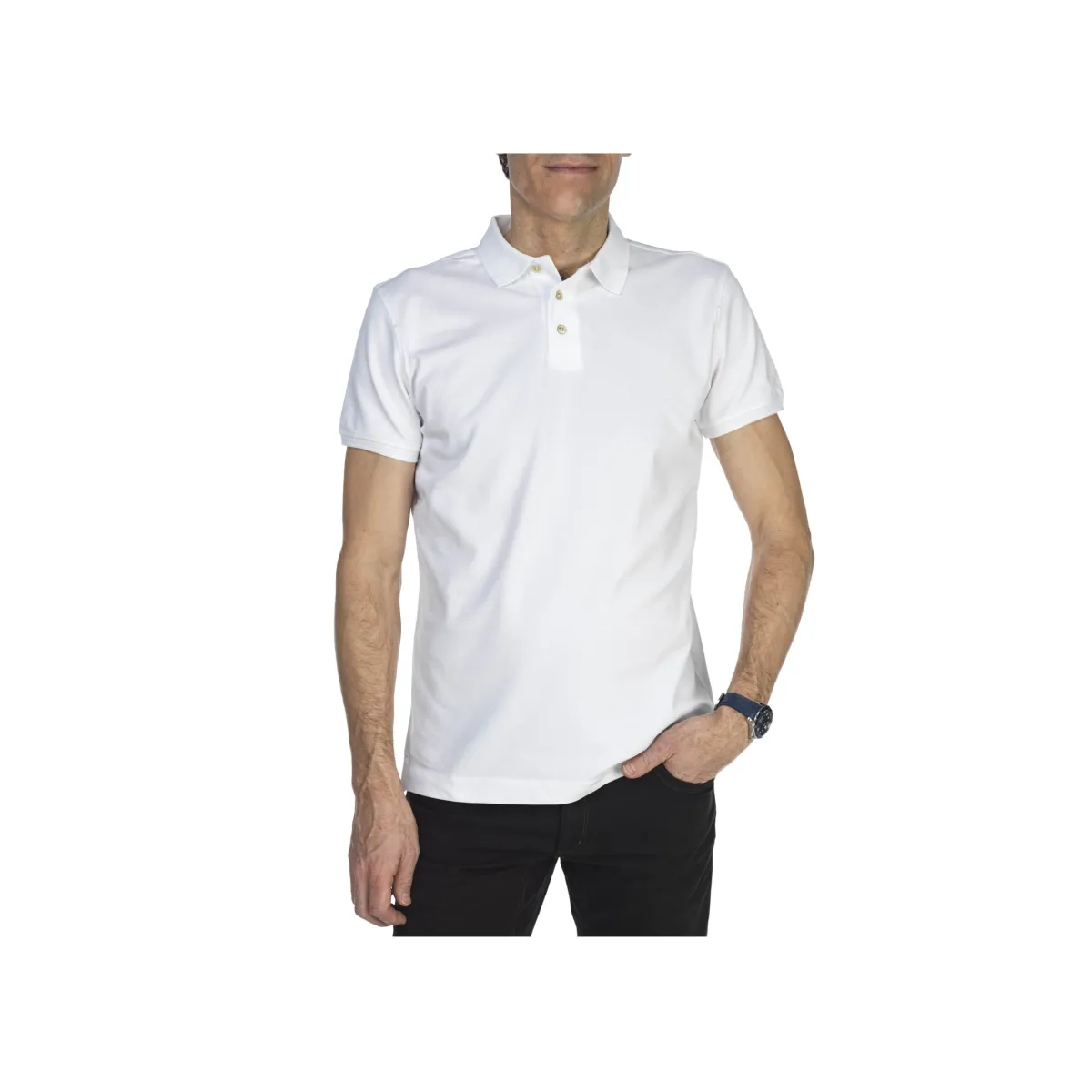 Best Hansen & Jacob Pique Stretch Polo - White