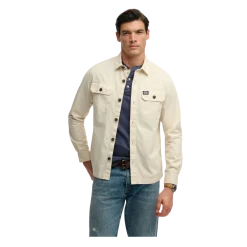 Discount Superdry 2 Pocket Overhirt - Oatmeal Beige