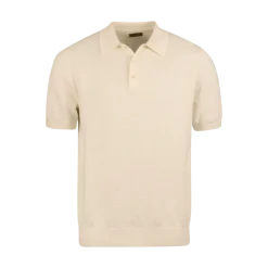 Best Stenströms Polo hirt Knitted Textured - Offwhite