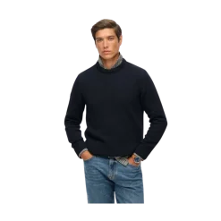 Outlet Superdry Preppy Cotton Jumper - Navy