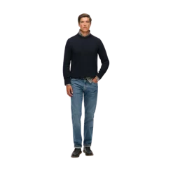 Outlet Superdry Preppy Cotton Jumper - Navy