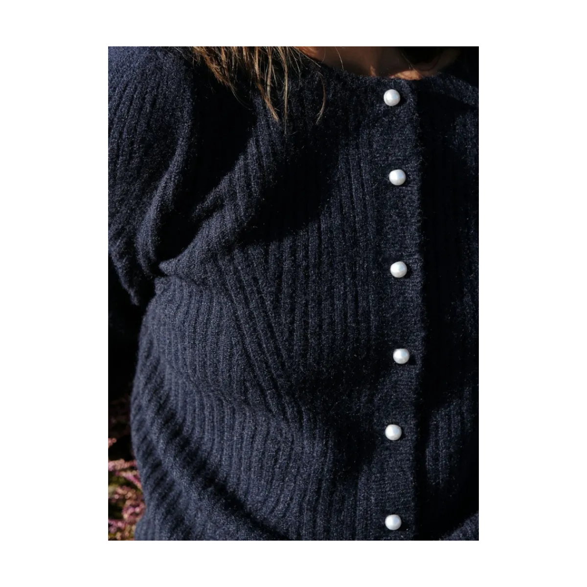 Sale Neo Noir Puli Knit Cardigan - Navy
