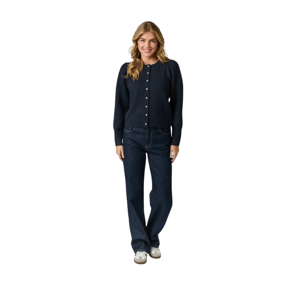 Sale Neo Noir Puli Knit Cardigan - Navy