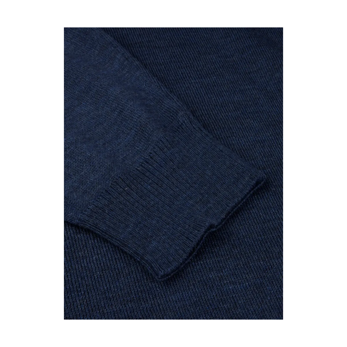 Clearance Stenströms Pullover Knitted Half Zip - Dark Blue