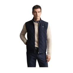 Clearance Gant Quited Windcheater Vet - Evening Bue