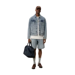 Discount Les Deux Ray Ice Bue Denim Jacket - ight Ice Bue Wash