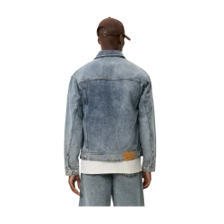 Discount Les Deux Ray Ice Bue Denim Jacket - ight Ice Bue Wash