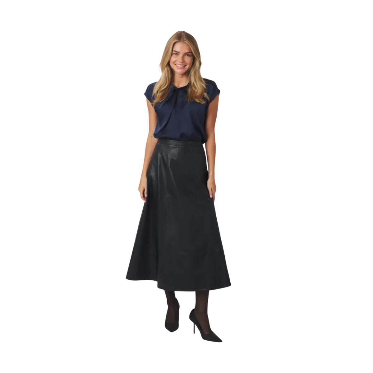 Best Neo Noir Raya Faux Leather Skirt - Black
