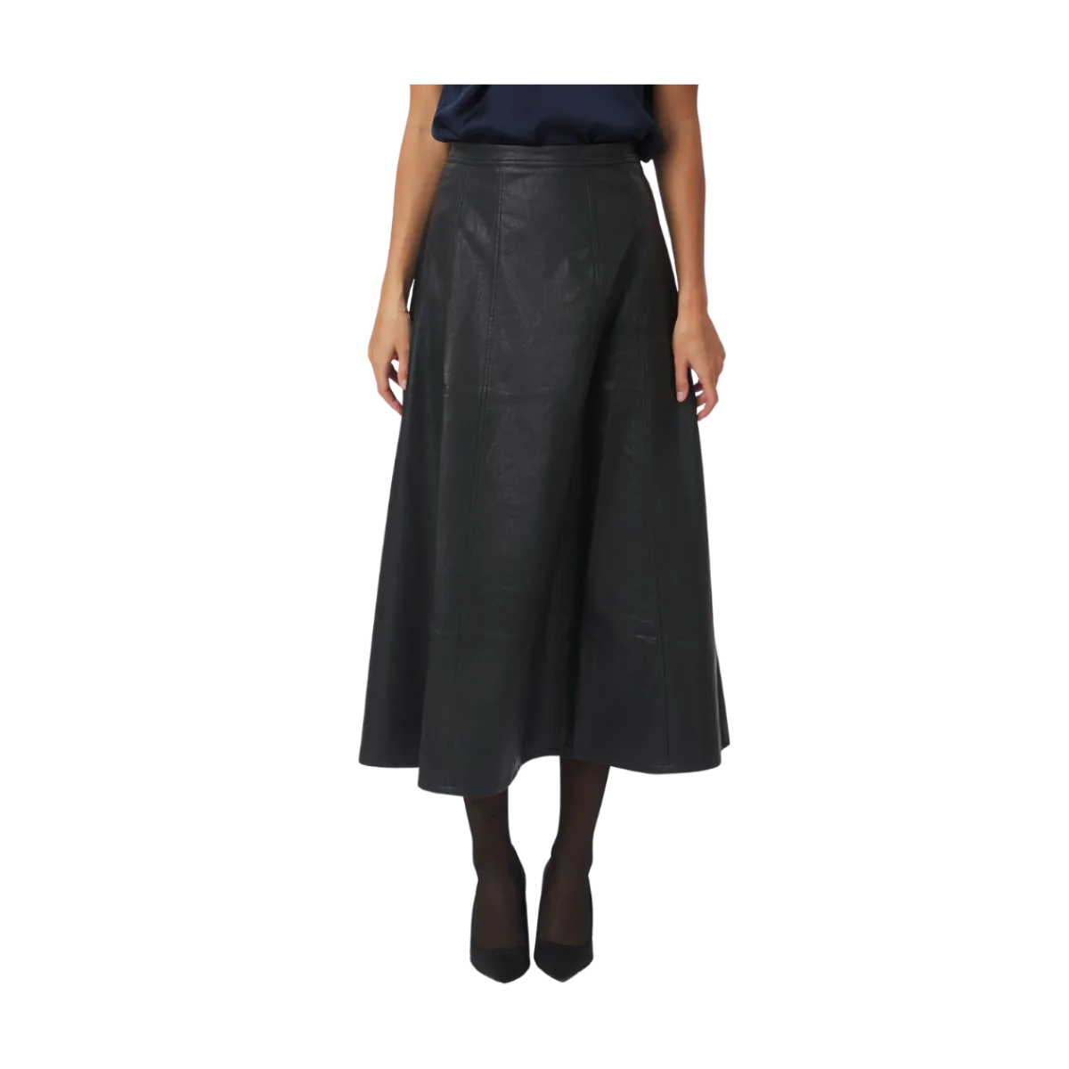 Best Neo Noir Raya Faux Leather Skirt - Black