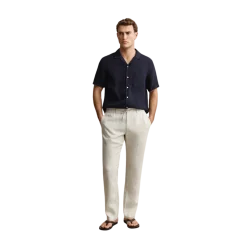 New Gant Reg inen DS Pants - Sand