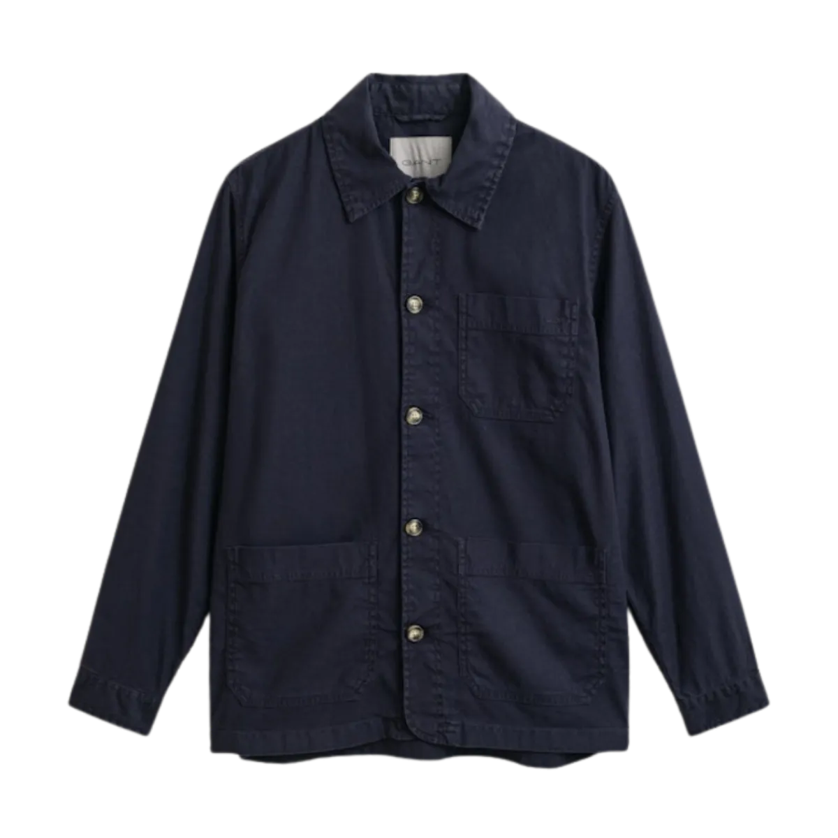 Hot Gant Reg Linen Overhirt - 433 Evening Blue