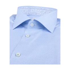 Clearance Stenströms Regular C77 RM cuff Contrast - Light Blue