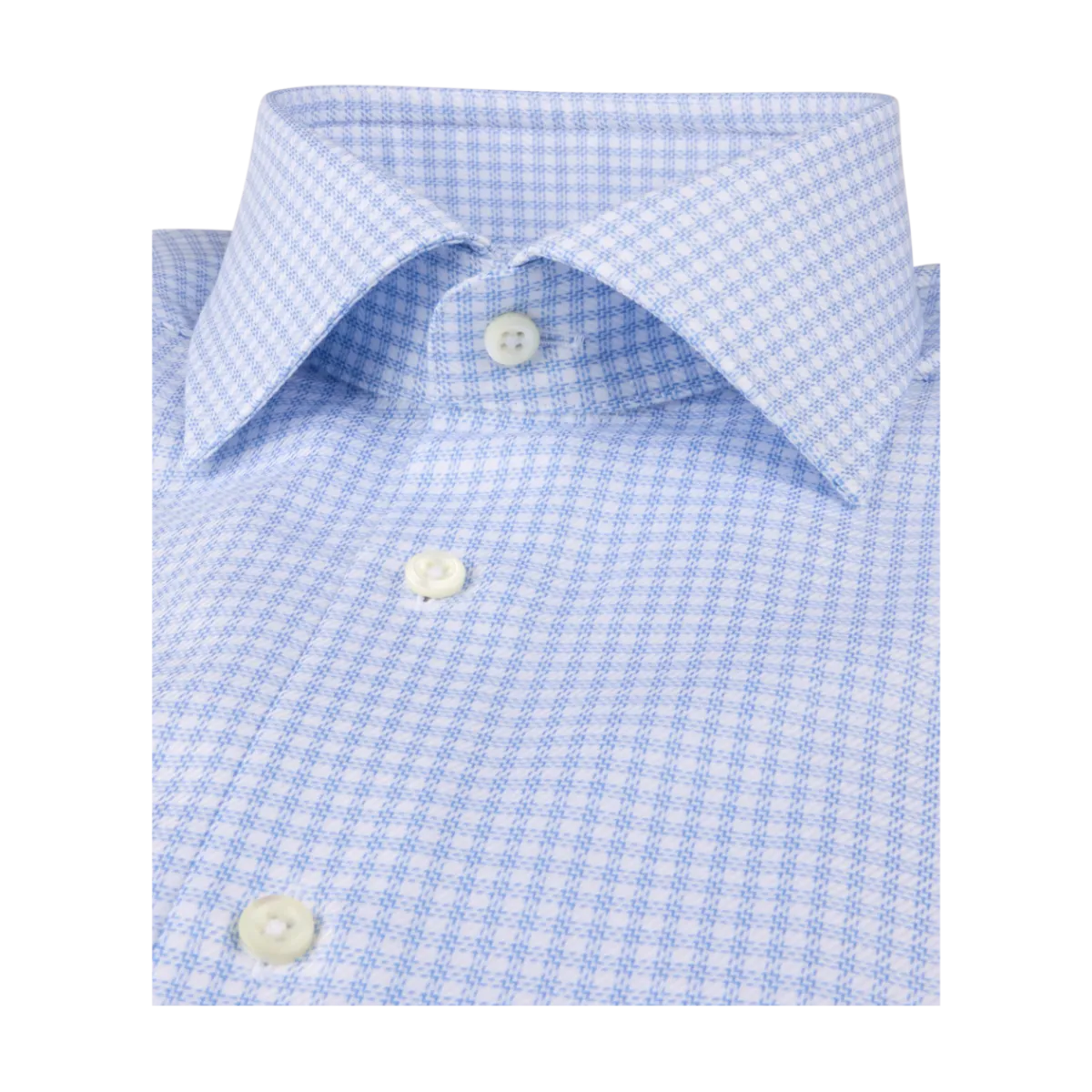 Clearance Stenströms Regular C77 RM cuff - Light blue check
