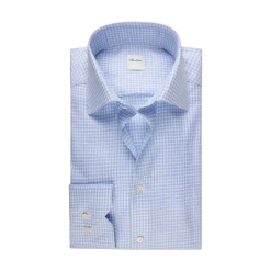 Clearance Stenströms Regular C77 RM cuff - Light blue check