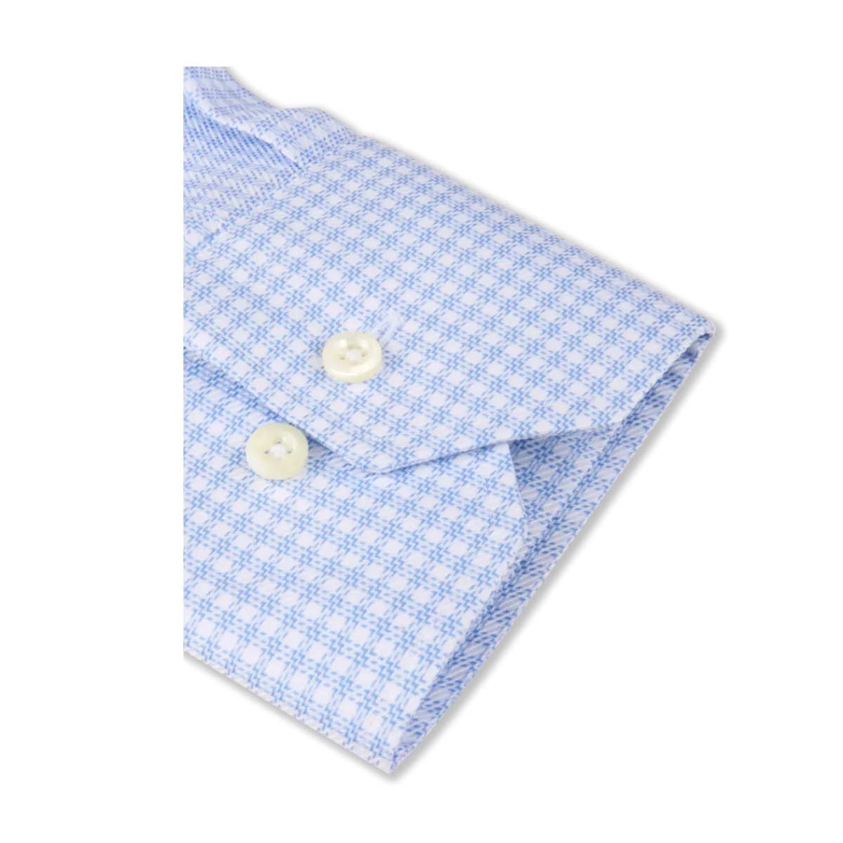 Clearance Stenströms Regular C77 RM cuff - Light blue check
