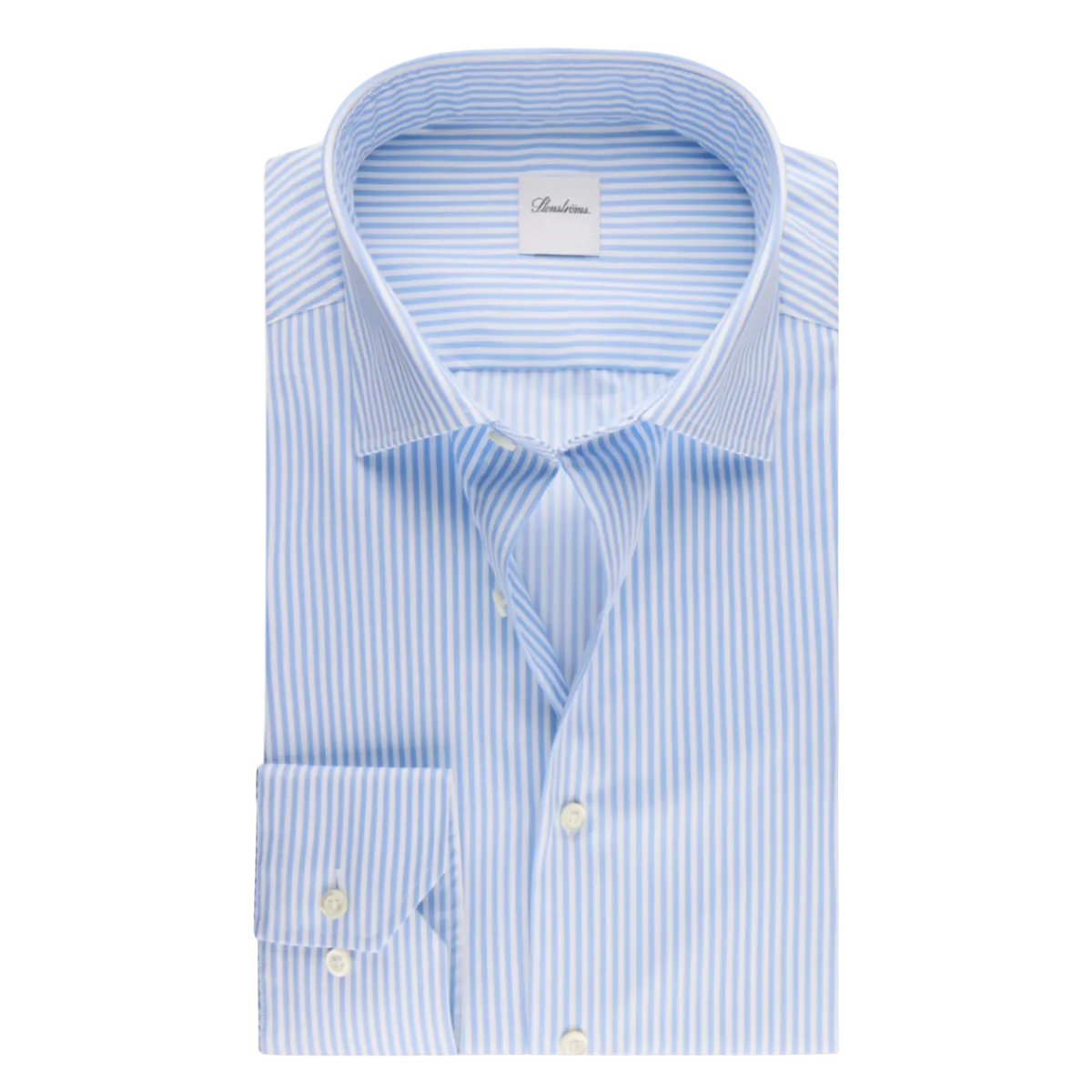 Outlet Stenströms Regular C75 RM cuff - Light Blue Stripe