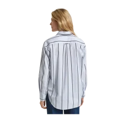 Gant Relaxed Classic Poplin Striped Shirt - Light Blue