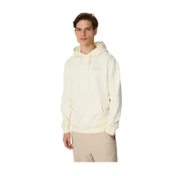 Knowledge Cotton Apparel Reaxed Printed Hoodie - White uti