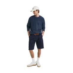 New Gant Relaxed Twill Cargo Shorts - Marine