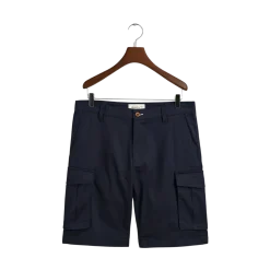 New Gant Relaxed Twill Cargo Shorts - Marine