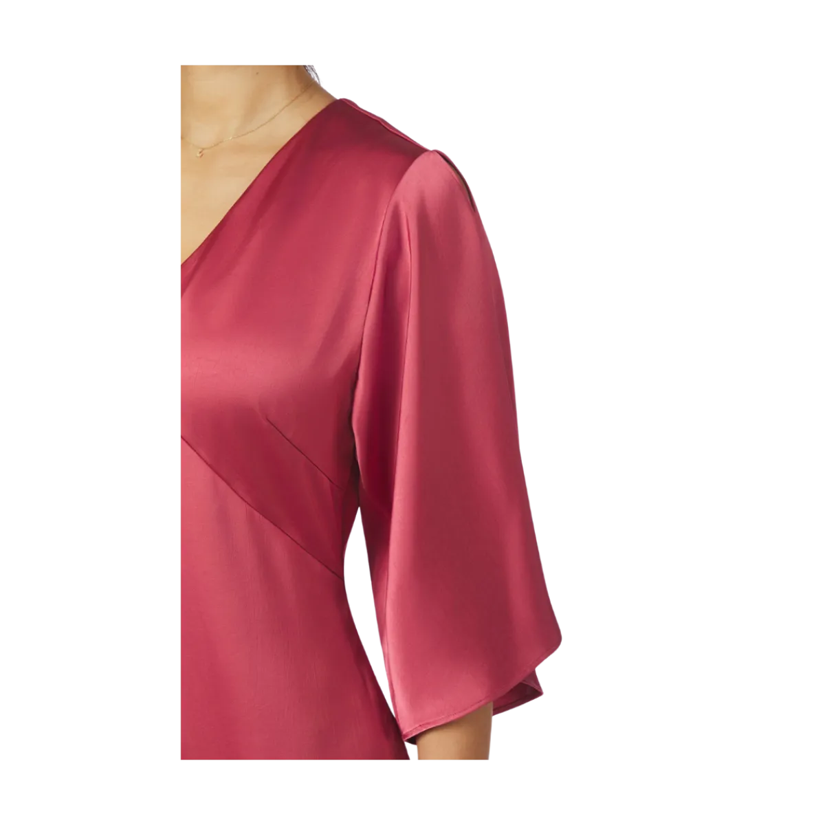 Sale Neo Noir Remara Heavy Sateen Dress - Cherry Pink