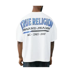 Best True Religion Retro Logo Overized Tee - Winter White