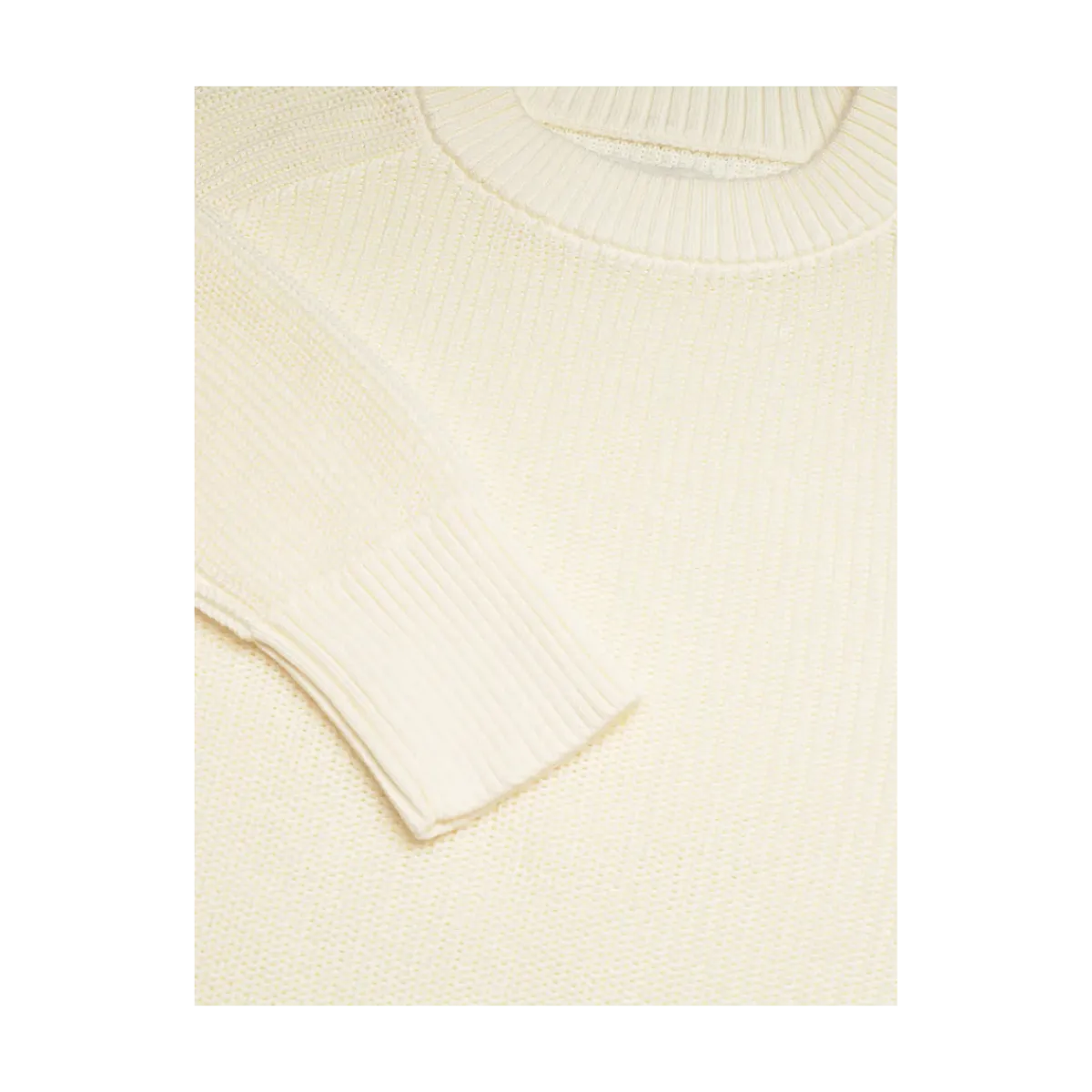 Sale Gant Ribbed Knit Cotton C-Neck - Crea