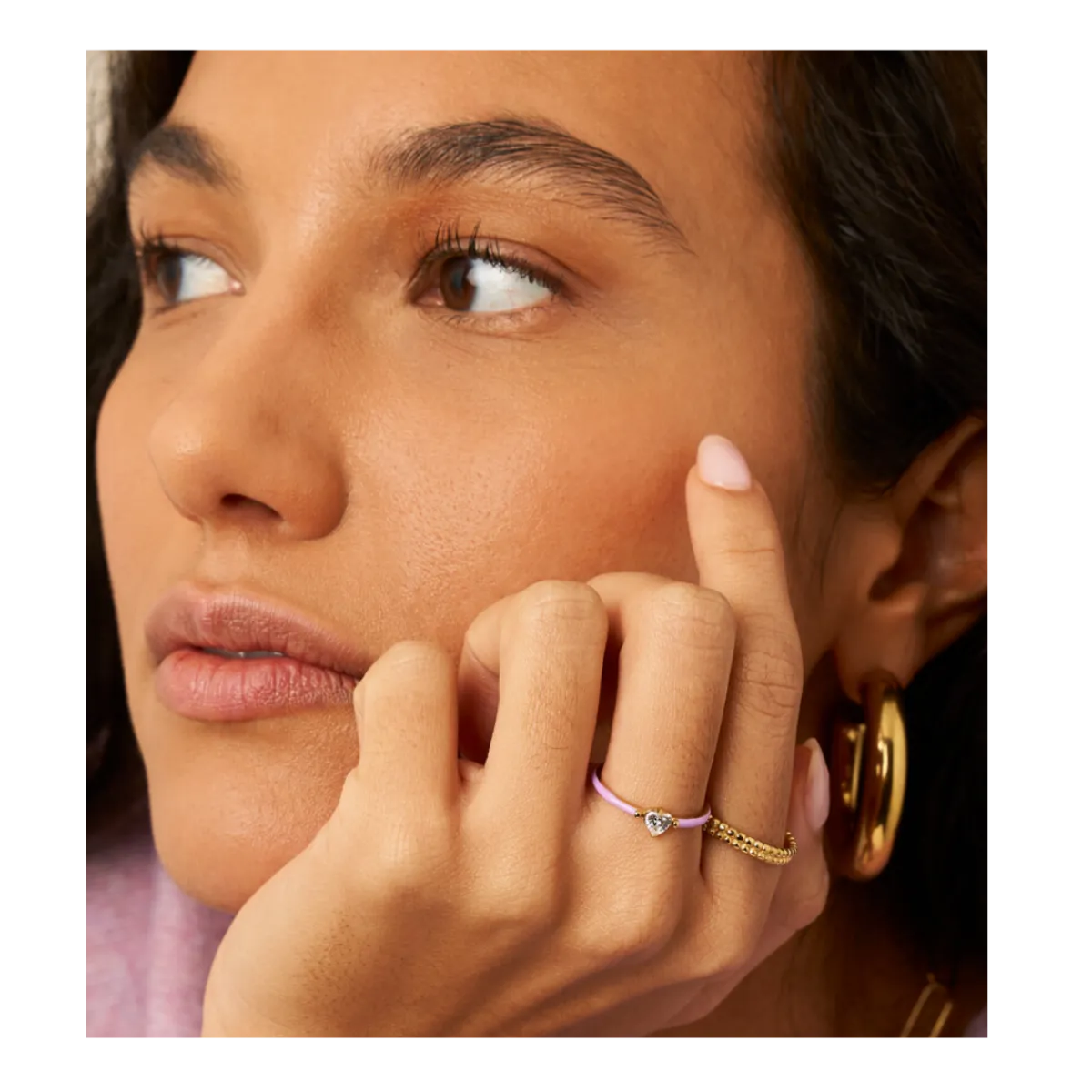 My Jewellery Ring Fine Lilac Strass - Gold