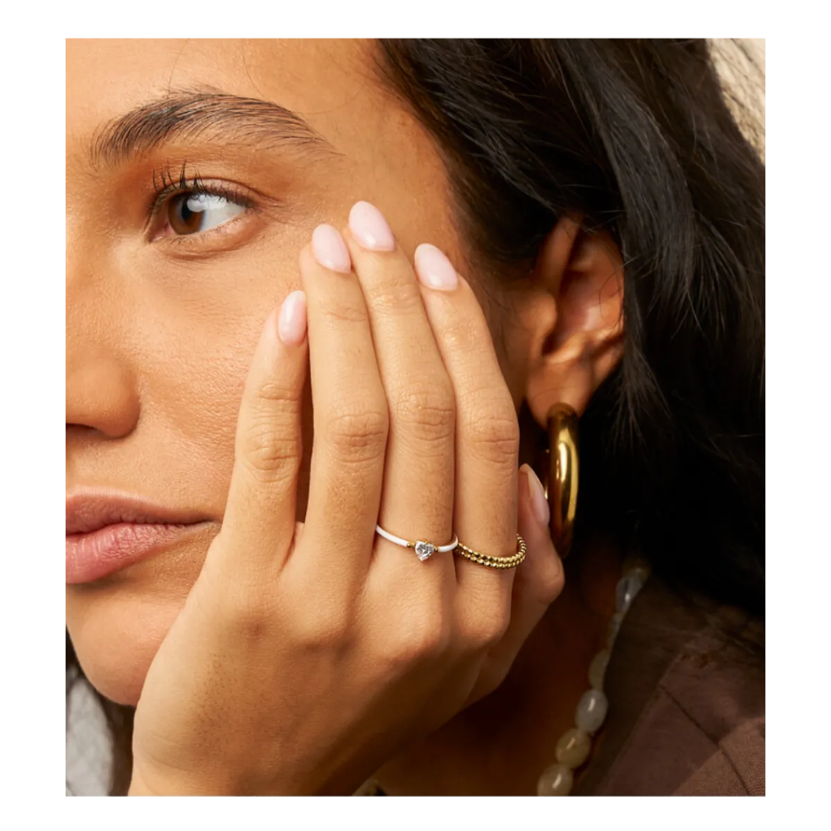 My Jewellery Ring Fine White Strass - Gold