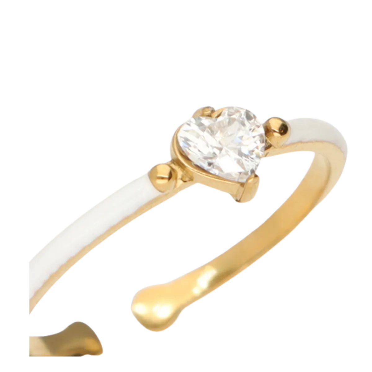 My Jewellery Ring Fine White Strass - Gold