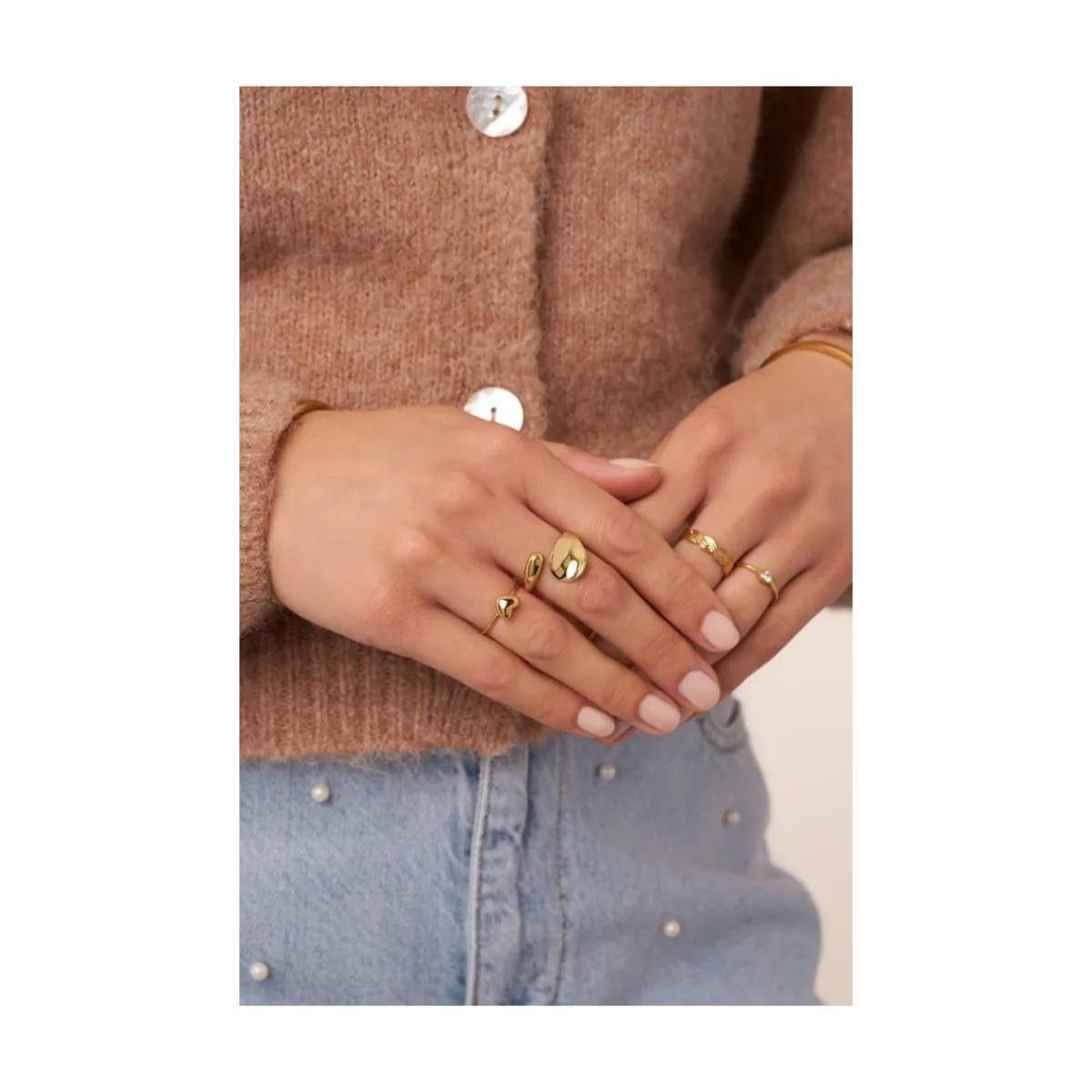 Discount My Jewellery Ring Hollow Os - Gold