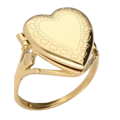 Discount My Jewellery Ring Os Heart Medaillion - Gold