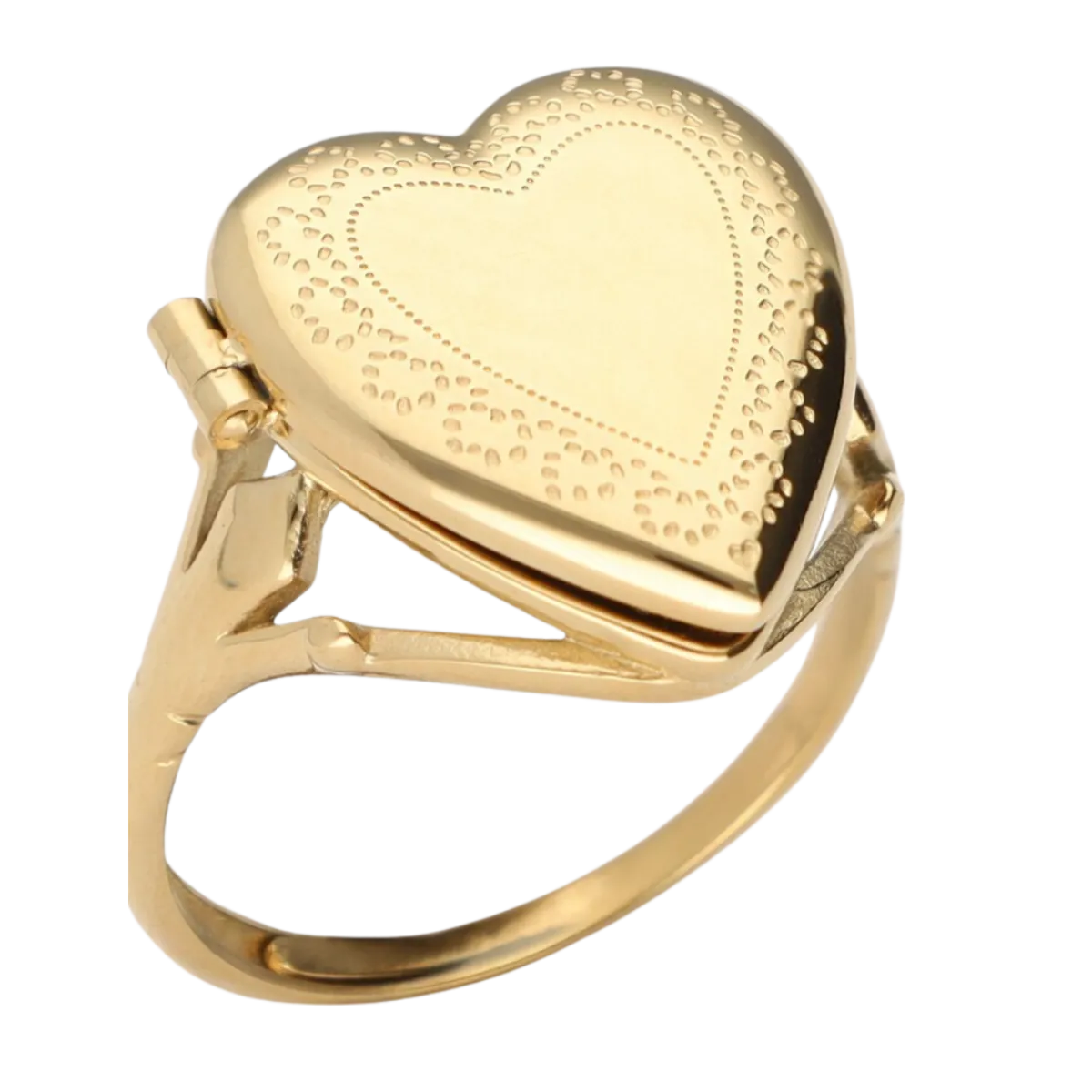 Discount My Jewellery Ring Os Heart Medaillion - Gold