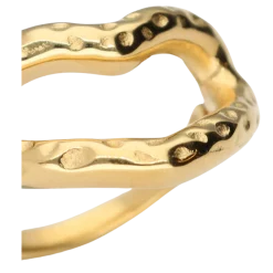 Best My Jewellery Ring Stmt Open Heart - Gold