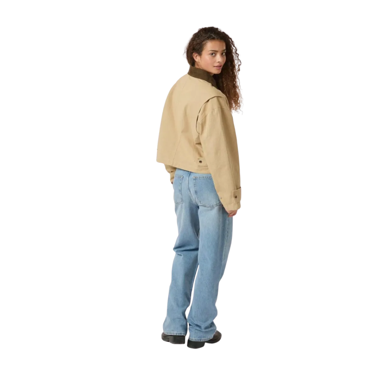 New Neo Noir Rivera Canvas Boxy Jacket - Beige