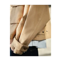 New Neo Noir Rivera Canvas Boxy Jacket - Beige