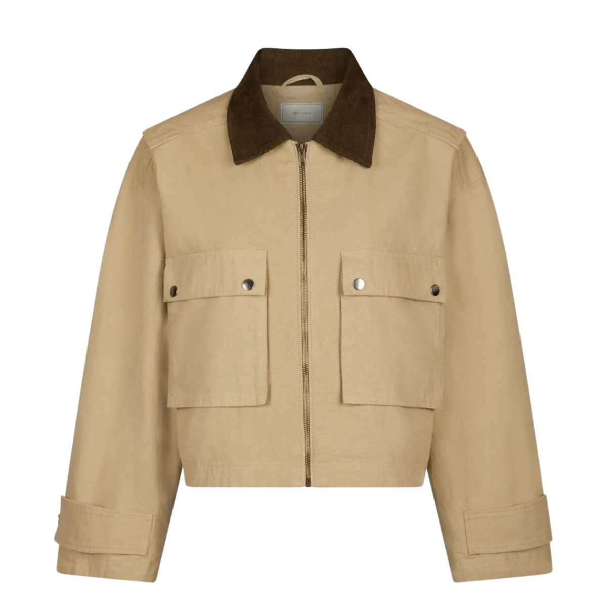 New Neo Noir Rivera Canvas Boxy Jacket - Beige