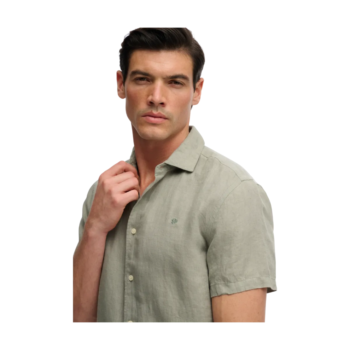 New Superdry Riviera / Linen hirt - Bay Green