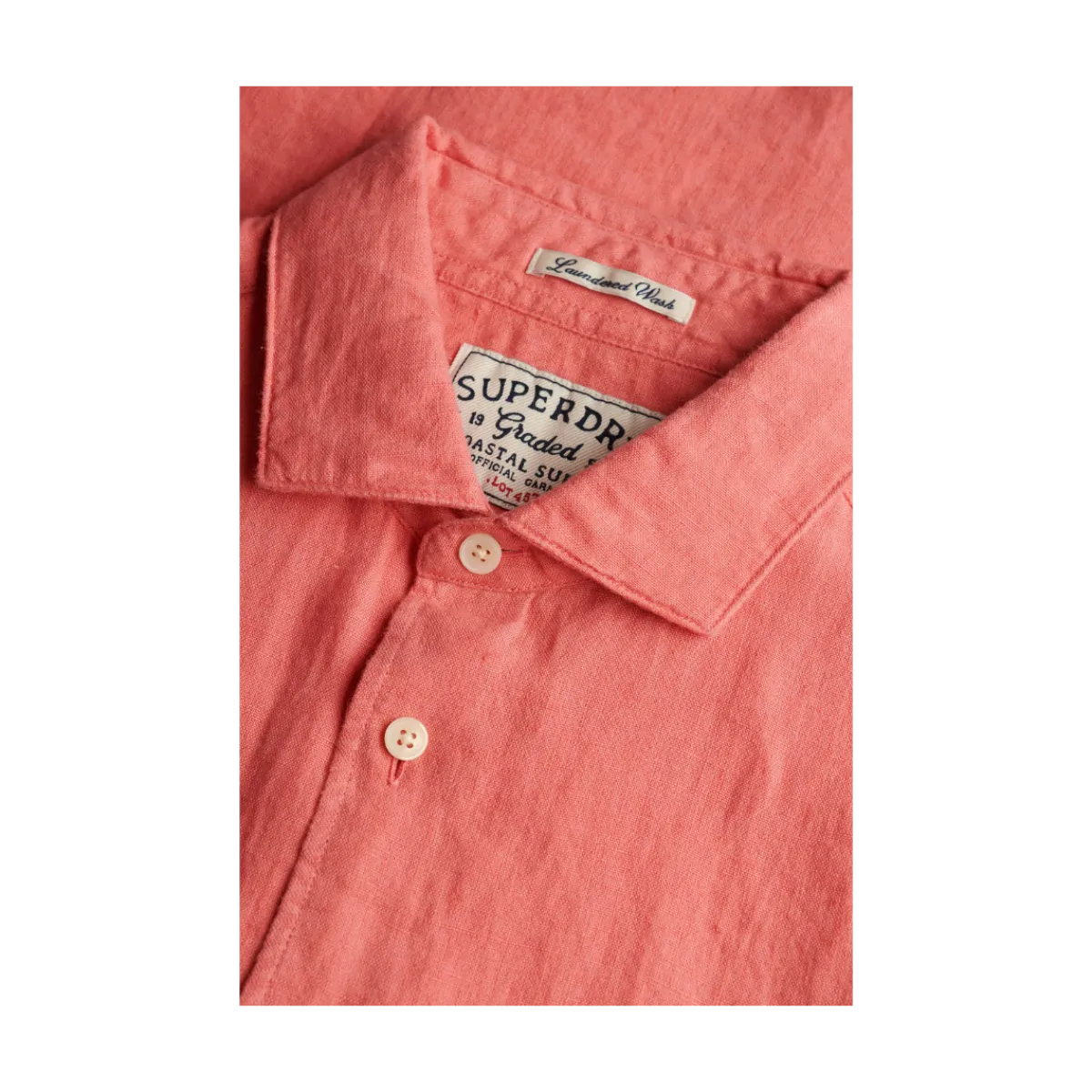 Best Superdry Riviera / Linen hirt - Coral