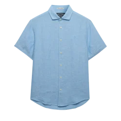 Online Superdry Riviera S/S Linen Shirt - Sky Blue Chamb
