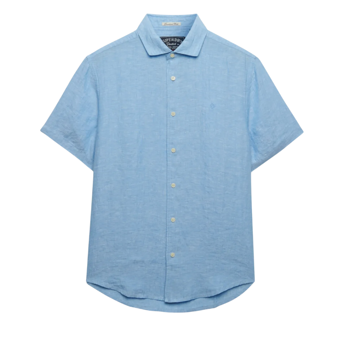 Online Superdry Riviera S/S Linen Shirt - Sky Blue Chamb