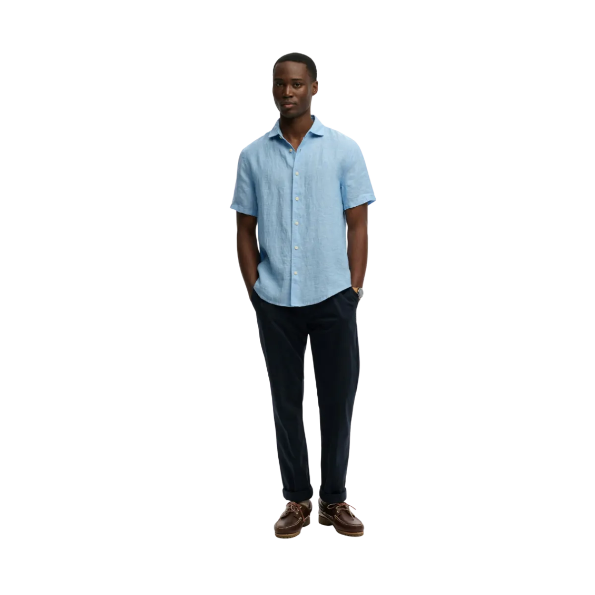 Online Superdry Riviera S/S Linen Shirt - Sky Blue Chamb