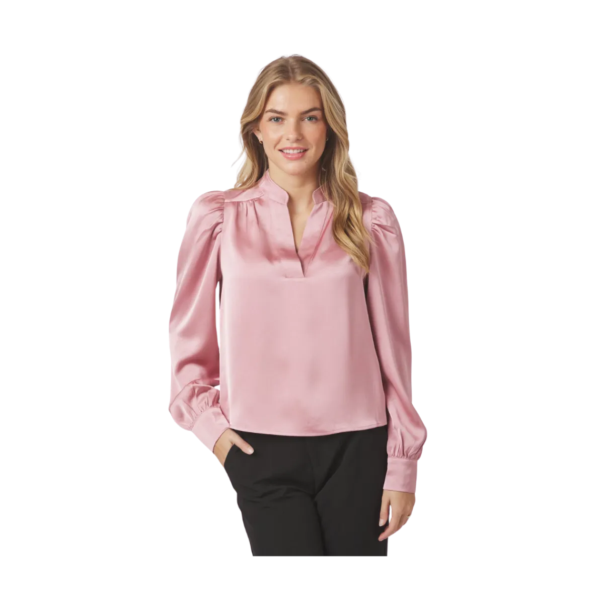 Online Neo Noir Rosslyn Heavy Sateen Blouse - Evening Rose