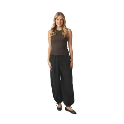 Clearance Neo Noir Roxane Balloon Linen Pants - Black