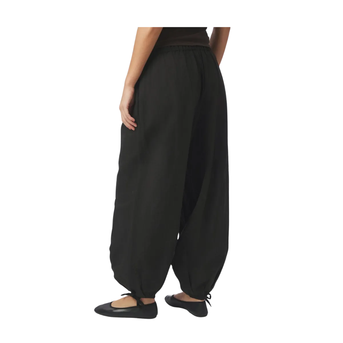 Clearance Neo Noir Roxane Balloon Linen Pants - Black