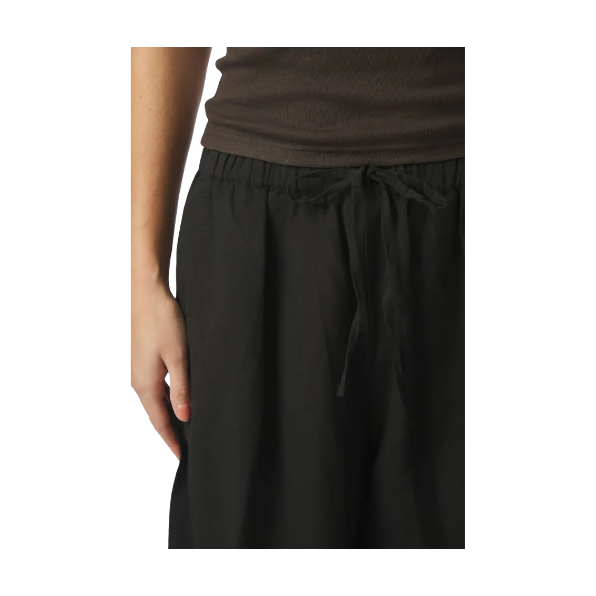 Clearance Neo Noir Roxane Balloon Linen Pants - Black