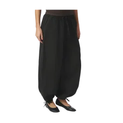 Clearance Neo Noir Roxane Balloon Linen Pants - Black