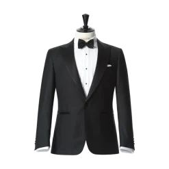 Hot Cavaliere Royal Pointed Tuxedo Blazer - Black