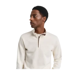 Outlet Gant Sacker Rib Half Zip - Cream