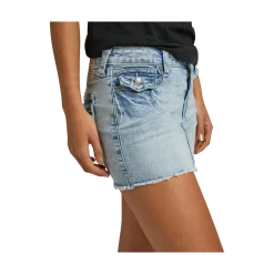 Online True Religion Sadie Mini Denim Skirt Flap - JLFL Freckle Wave_